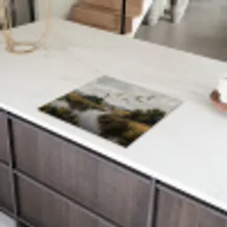 Eenden - Rivier - Landschap - Vlucht - Nostalgisch Inductie beschermer vinyl 3mm middel -sfeer8
