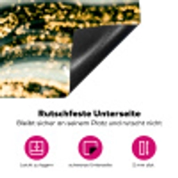 Golvend Marmer met Gouden Glans Inductie beschermer vinyl 3mm klein -zzzzzzz-lf-onderkant