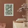 Groen - Vogel  - Bloemen PET vilt klein -sfeer4