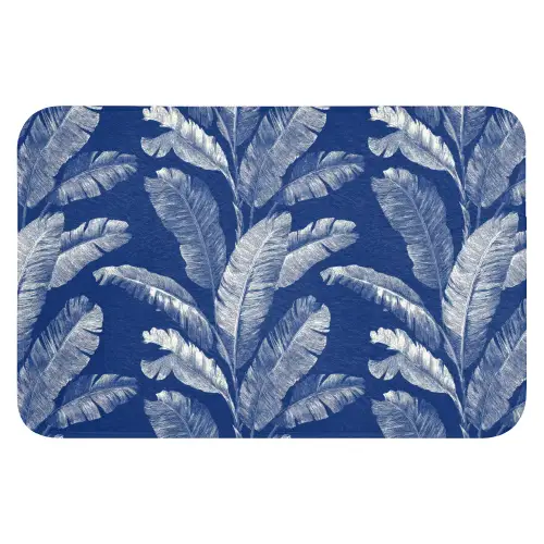 Blad - Palm - Blauw WCmat klein 1009 -3d