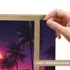 Horizon - Palmbomen - Bergen - Geel Light Box met batterij (Wandlamp) middel -USP_websiteprintNL
