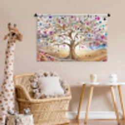 Levensboom - Goud - Kleurrijk - Abstract - Aesthetic Wandkleed katoen middel -wsfeer5_kind