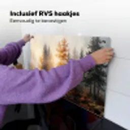 Bospad - Herfstbladeren - Natuur - Schilderachtig - Oranje Inductie beschemer met haakjes klein -ky-ophangen-nl
