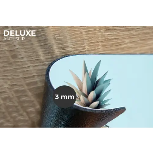 Blauw - Ananas - Disco - Discobal Placemat vinyl groot -closeup