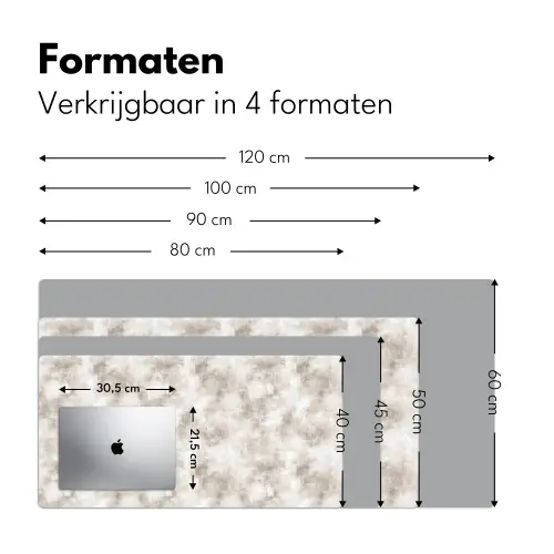 Organisch - Patroon - Gemêleerd Muismat XXL klein 681 -sfeer5