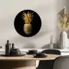 Ananas - Zwart - Goud - Luxe KitchenYeah - Keuken - Wandcirkel Forex klein -sfeer2