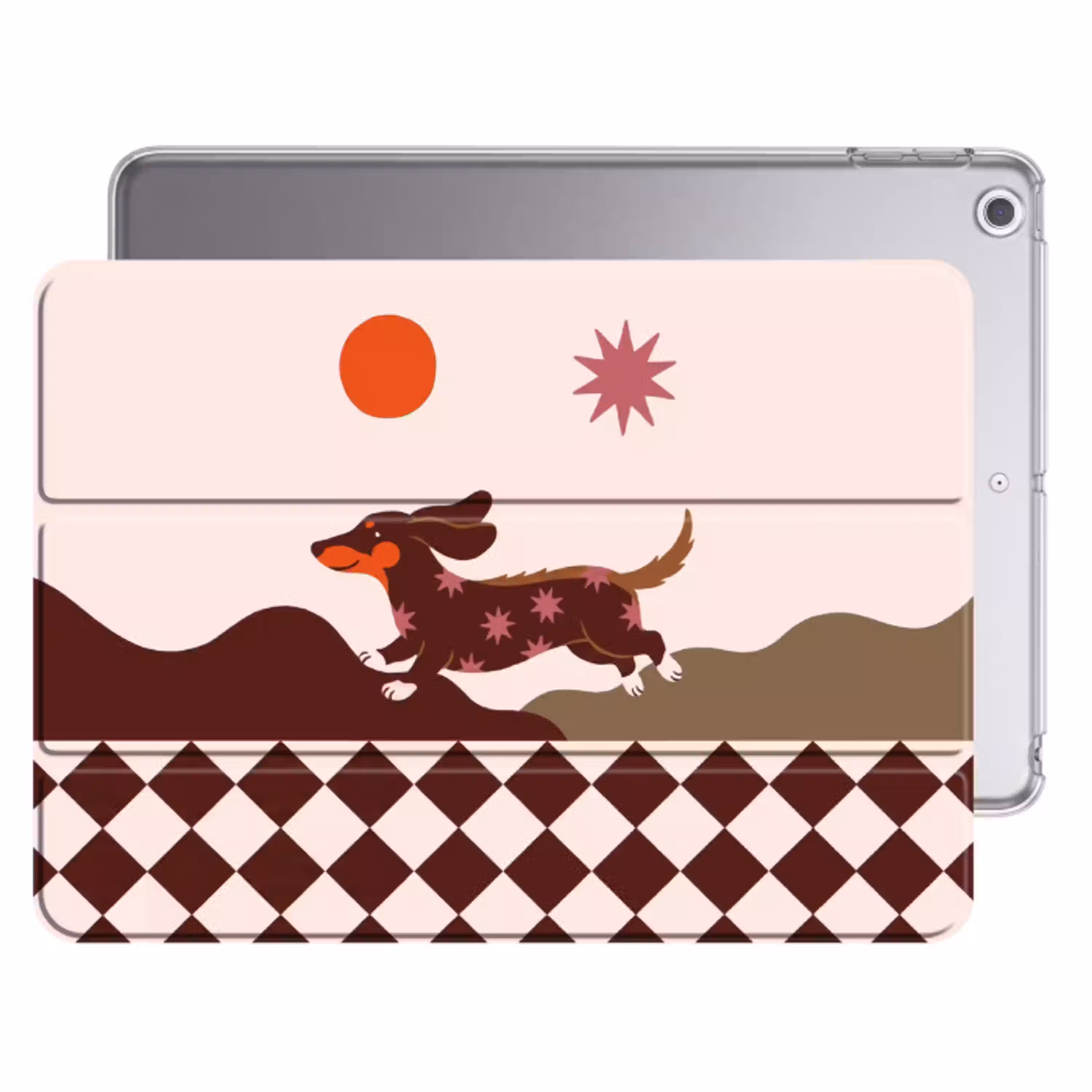 Hond - Abstract - Dieren - Modern - Bruin Apple iPad 2017 middel -threedimensional_3d_global