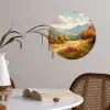 Landschap - Illustratie - Natuur Wandcirkel behangsticker klein -sfeer3