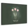 Tulpen - Roze - Tekst - Love Textielframe zwart klein -3d
