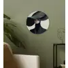Zwart - Vrouw - Hoed Wandcirkel plexiglas klein -sfeer3