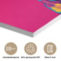 Konijn - Bloemen - Kleurrijk - Kimono PET vilt klein -closeup_NL