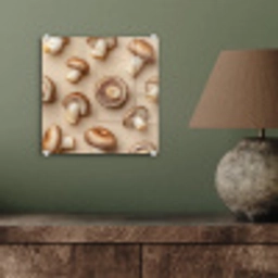 Kastanje Champignons - Beige plexiglas 5mm klein -sfeer3