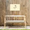 Illustratie - Zwart - Roos Tuinposter op houten frame 2 cm dik klein -sfeer4