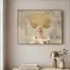 Goud - Portret - Vrouw Textielframe zwart klein -sfeer2