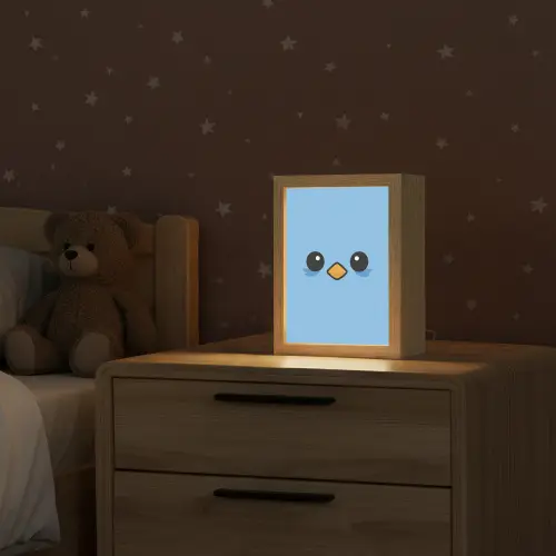 Vogel - Blauw - Eenvoudig Light Box met kabel klein -sfeer1_kind