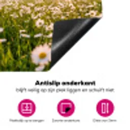 Madelief - Veld - Heuvels - Groen Inductie beschermer vinyl 3mm klein -wsfeer4_website