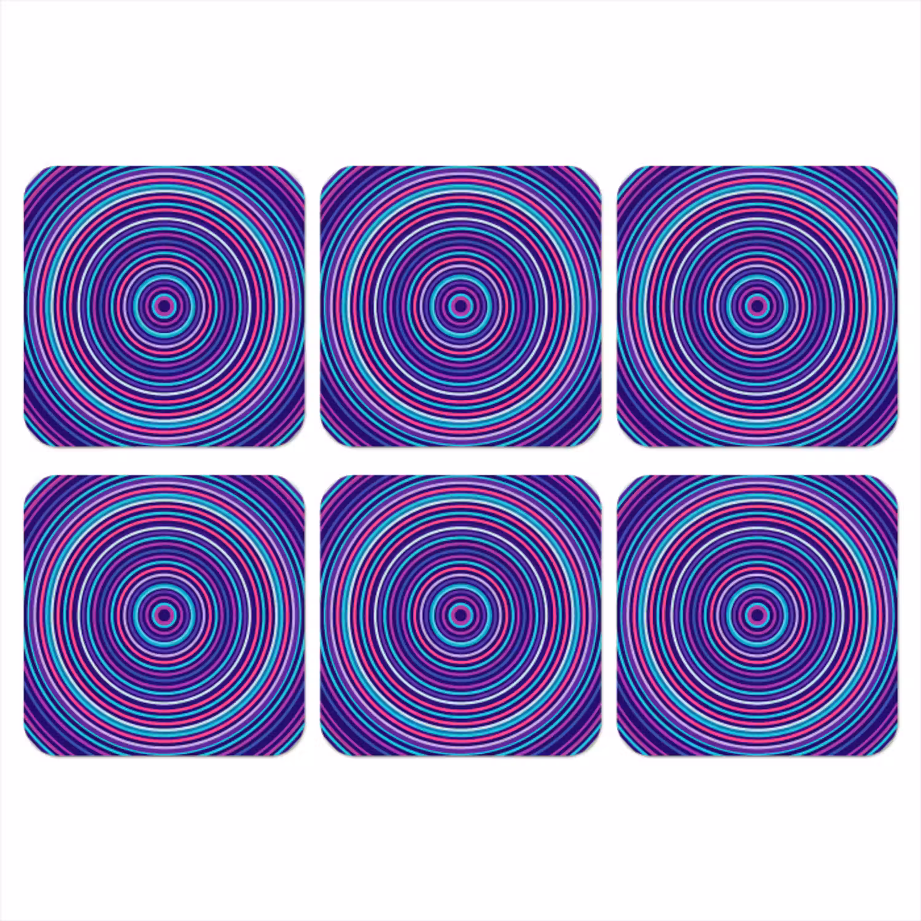 Abstract - Cirkels - Kleurrijk onderzetter kurk middel -3d