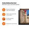 Doorkijk - Santorini - Landschap - Blauw - Grieks Inductie beschermer vinyl 3mm klein -zzzzzzz-td-ups