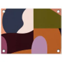 Vormen - Abstract - Kleuren - Vierkant tuinposter los doek klein -3d