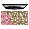 Tekst - Be cool or leave - Roze - Giraffenprint Muismat XXL klein -zzz3d