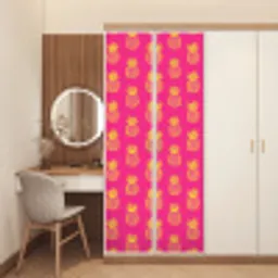 Ananas - Trendy - Roze deurposter klein 289 -sfeer3