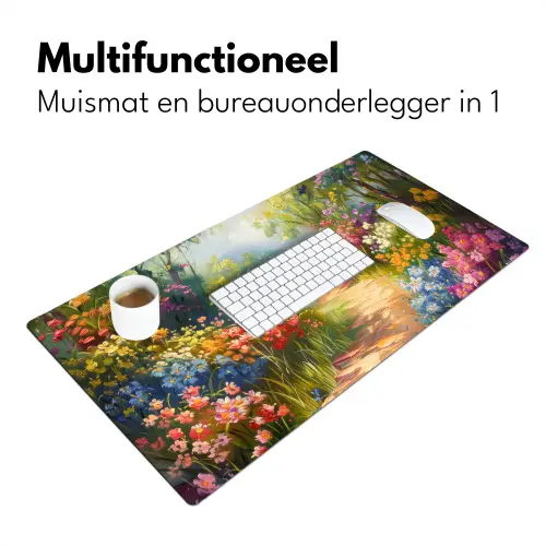 Natuur - Landschap - Bloemen - Kleurrijk Muismat XXL klein -sfeer4