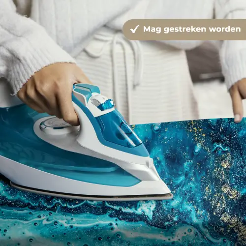Marmerlook - Blauw - Goud - Luxe - Glitter - Marmer Wandkleed katoen klein -sfeer9