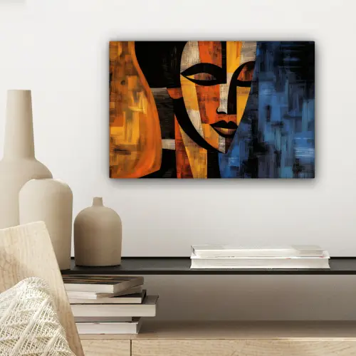 Abstract - Portret - Kleurvakken canvas 2cm klein -sfeer6