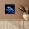 Octopus - Stippen - Blauw - Zee aluminium wit klein -sfeer4