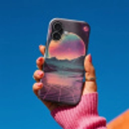 Landschap - Planeten - Horizon - Paars Toughcase MagSafe Apple iPhone 17 klein -Sfeer1V