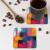 Verflook - Kunst - Modern - Abstract onderzetter kurk middel -sfeer2