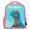 Dino - Zonnebril - Blauw Kinderrugzak - Roze middel -3d