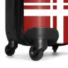 Rode achtergrond met wit kruispatroon linksonder NBS - Handbagage koffer - Kinderen Unisex middel -wiel