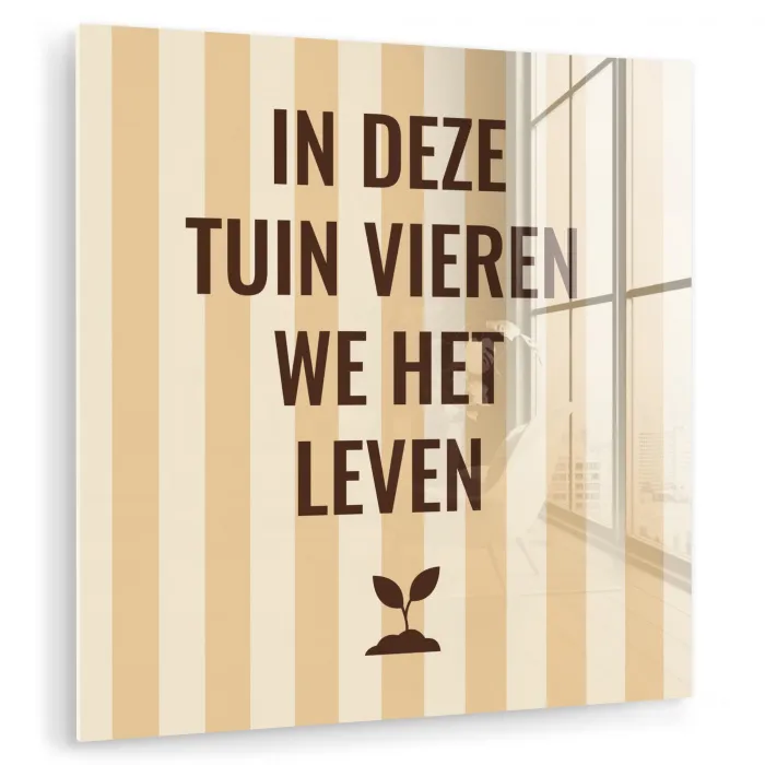 Tuin - Quote - Strepen - Zomer plexiglas 5mm klein -zzzproduct_nieuw