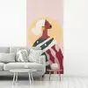Vrouw - Zon - Kleurrijk fotobehang vinyl groot -woonkamer