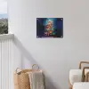 Kerstboom - Kerst - Abstract - Kleurrijk tuinposter los doek klein -sfeer8