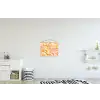 Abstract - Golvend - Oranje textielposter latten blank klein -kinderkamer