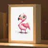 Flamingo - Roze - Water Light Box met kabel klein -zzz_3d_website