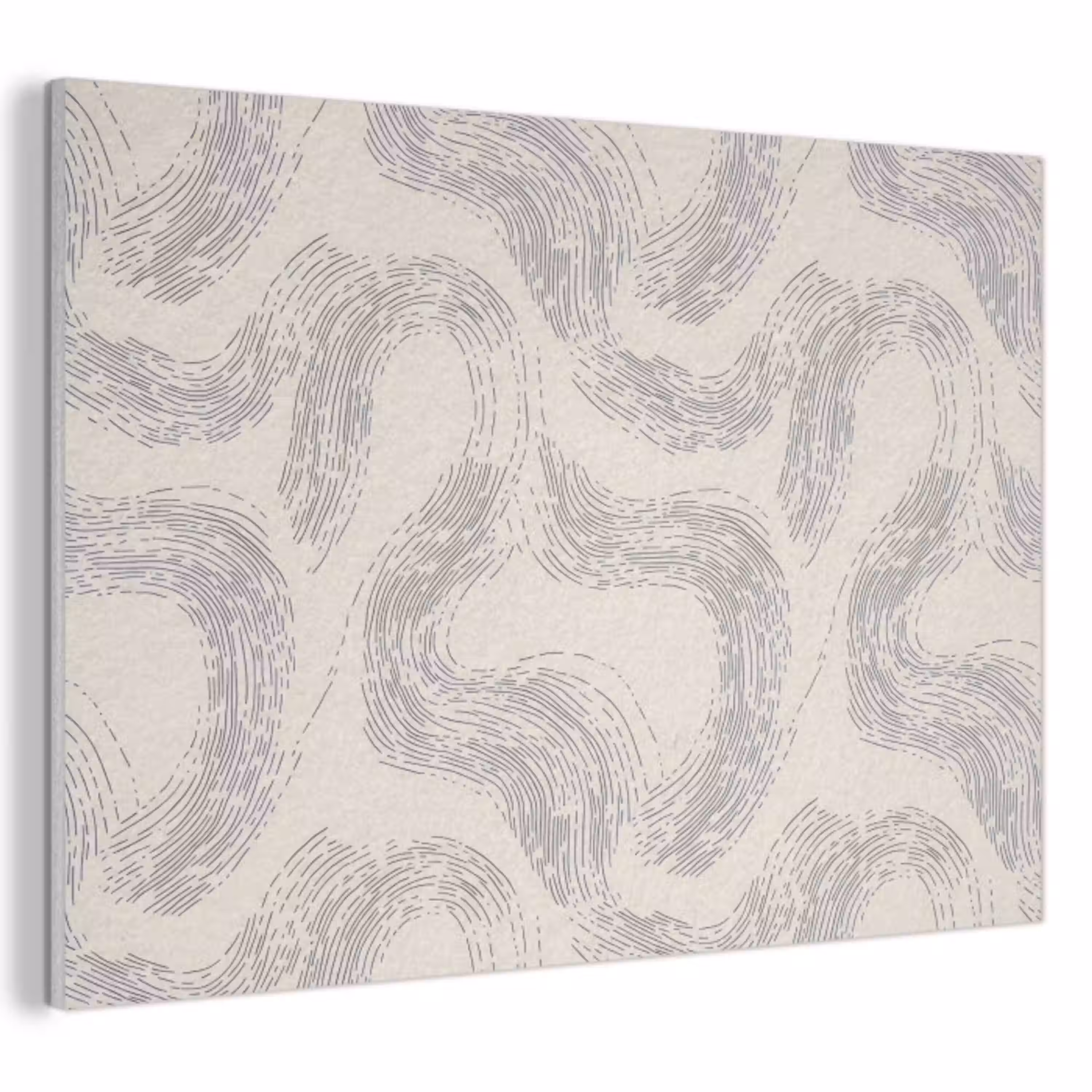 Lijnen - Patroon - Beige - Minimalistisch PET vilt klein 837 -3d