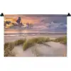 Zonsondergang - Duin - Strand - Planten - Zee Wandkleed katoen klein -zz3d