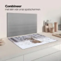 Hert - Sneeuw - Bos - Dieren - Vertederend Inductie beschermer vinyl 3mm klein -wsfeer7_website