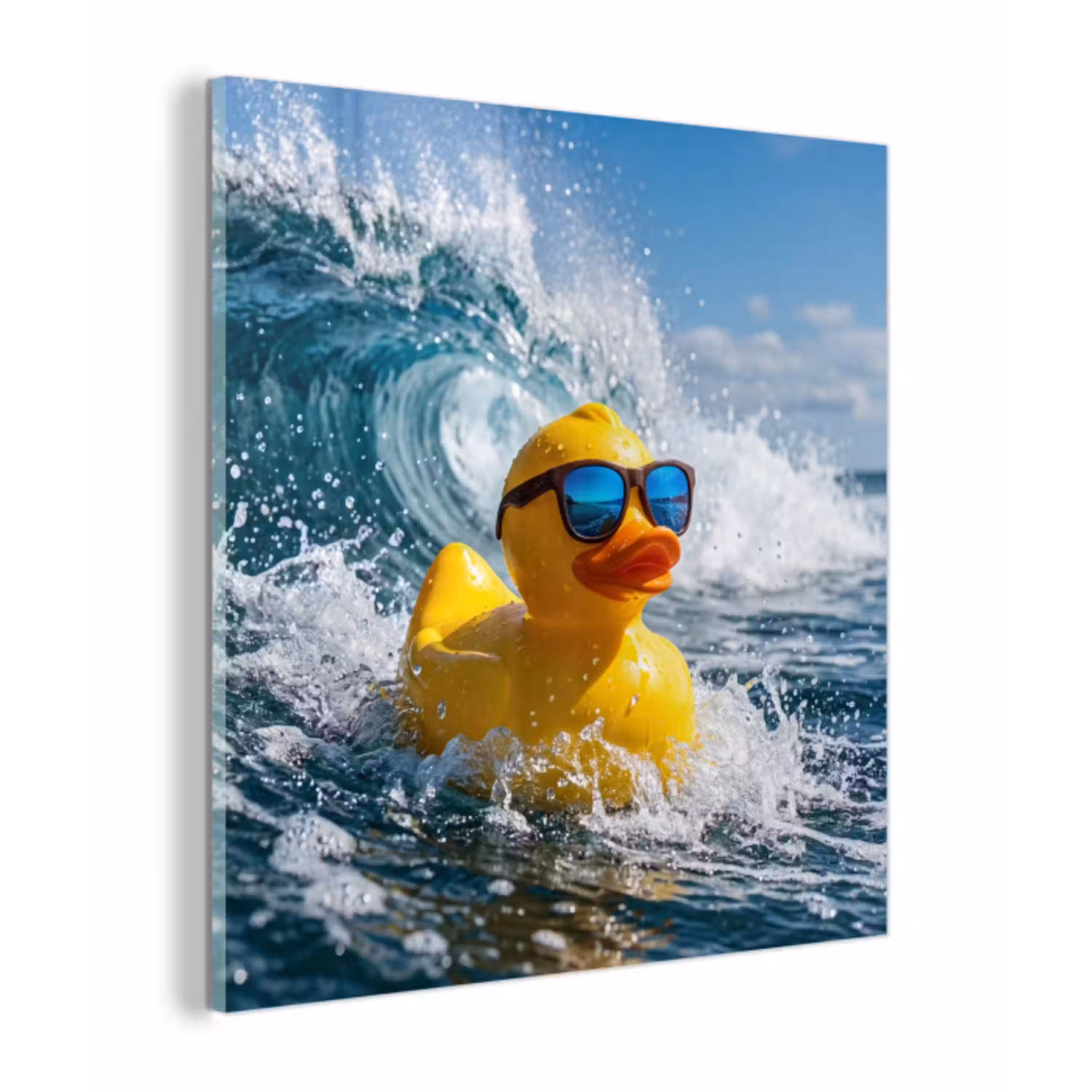 Badeend - Stoer - Golven plexiglas 5mm klein -z3d