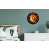 Mozaïek - Glas - Maan - Donkerblauw Wandcirkel aluminium klein -slaapkamer