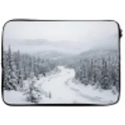 Rivier - Bevroren - Landschap - Winter laptophoes neopreen klein -zkaufland3dotto