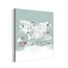 Wereldkaart - Kind - Vliegtuig aluminium wit klein -3d