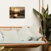 Beer - water - Bos - Ochtendlicht tuinposter los doek klein -sfeer7