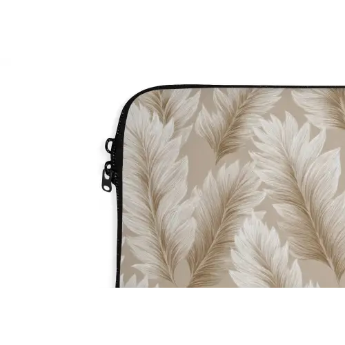 Botanisch - Patroon - Beige laptophoes neopreen klein 279 -detail