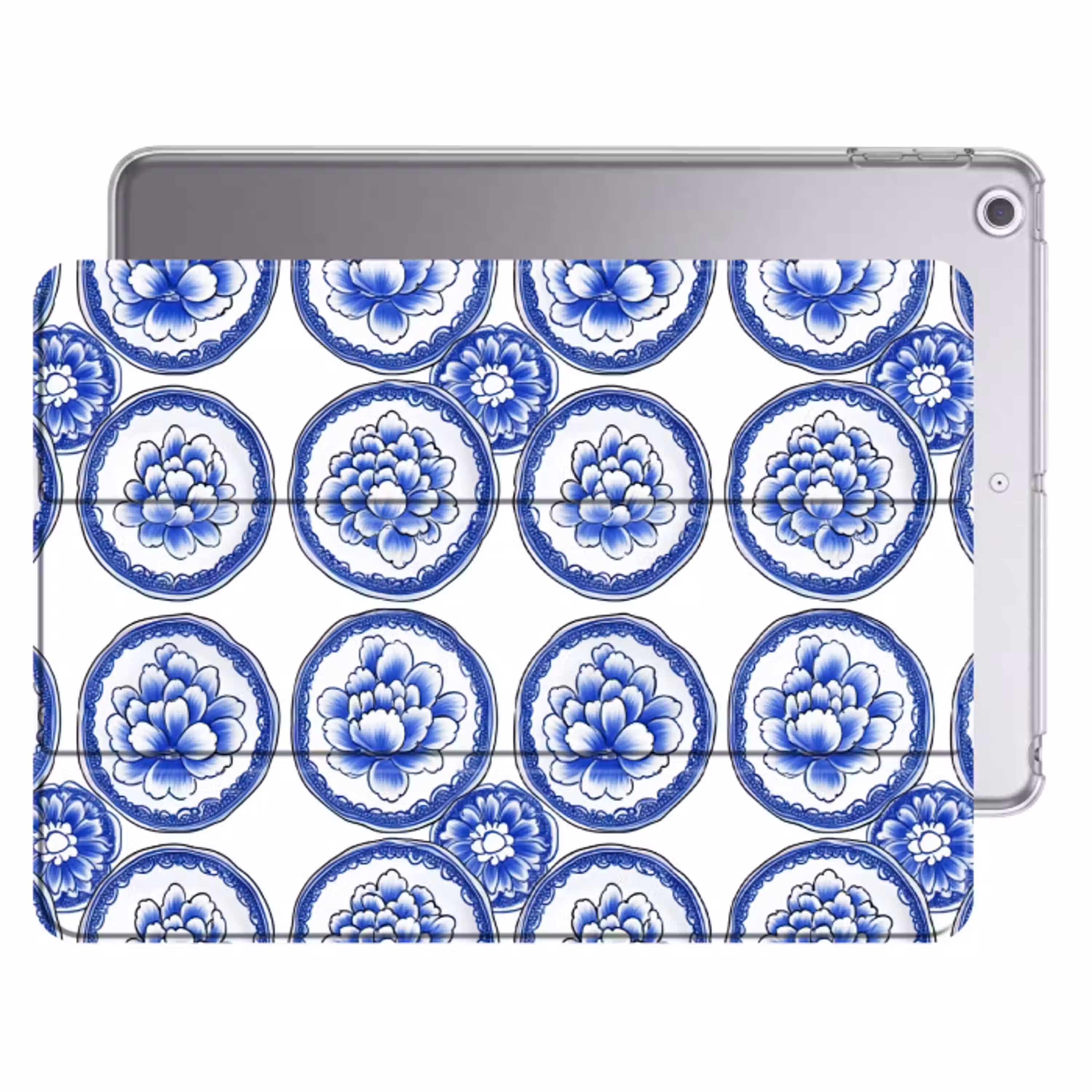 Cirkels - Bloemen - Blauw Apple iPad 2017 middel 1172 -threedimensional_3d_global