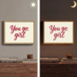 you go girl - Rood - Wit Light Box met batterij (Wandlamp) middel -sfeer3
