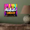 Pinguïns - Badkuip - Kleurrijk - Schuim aluminium wit klein -sfeer2